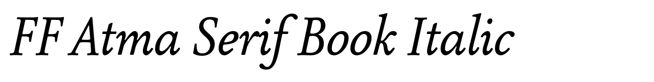 FF Atma Serif Book Italic